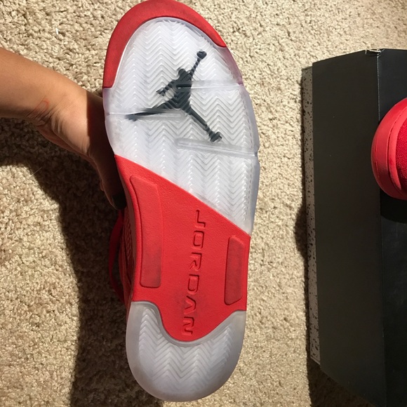 💯Jordan 5 red suede - Picture 4 of 8